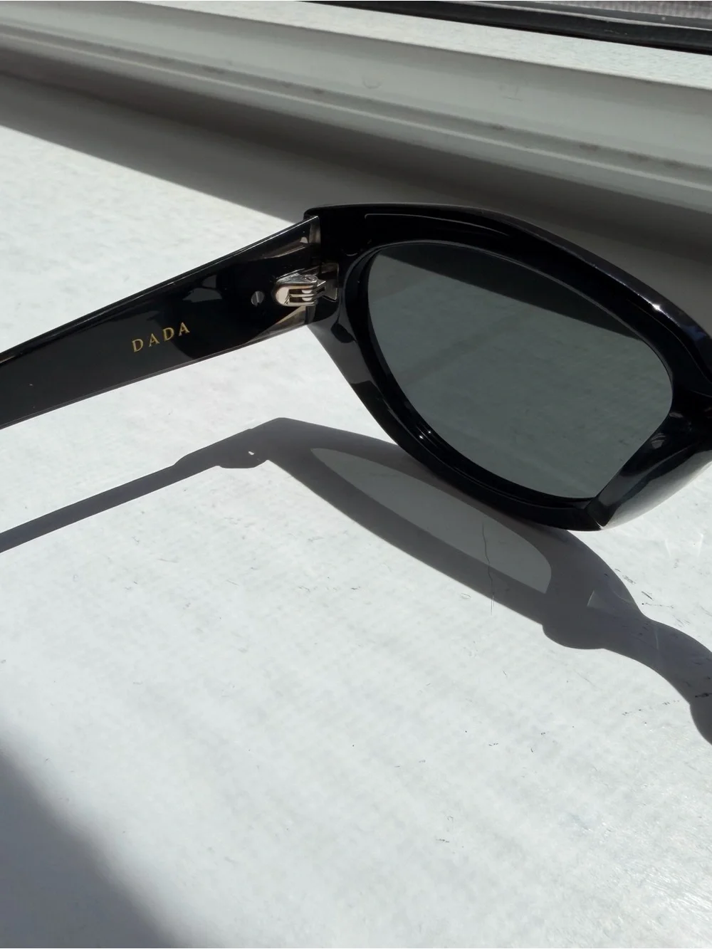 GENTLE MONSTER Black Slim Cat-Eye Sunglasses